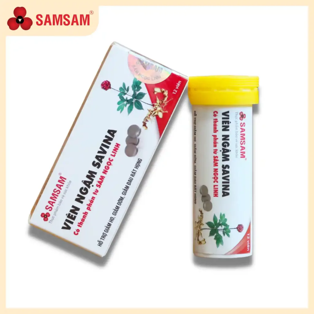 Viên Ngậm Họng Sâm Savina